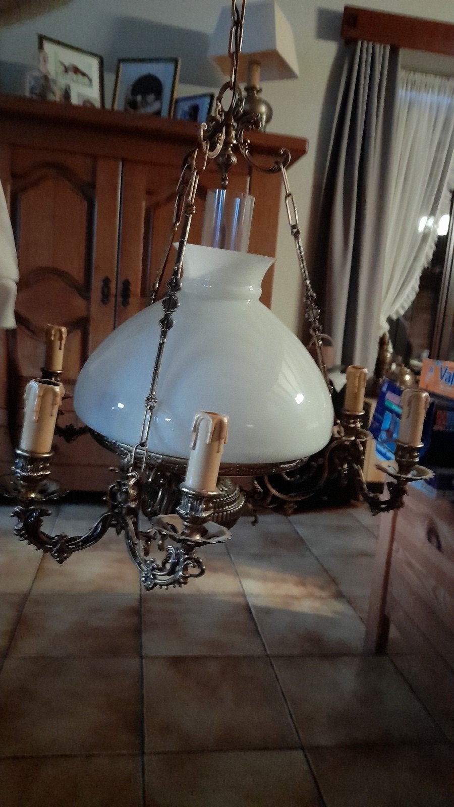 Lustre rustique, avec flacon et bouchon, parfait état, Enlèvement, Utilisé, Métal, Rustiek