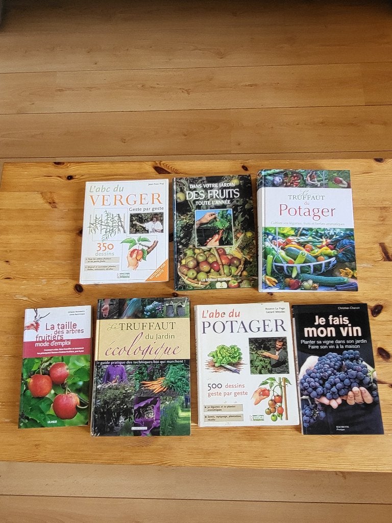 Lots de 7 livres sur l'entretien d'un potager et d'un verger, Enlèvement, Utilisé