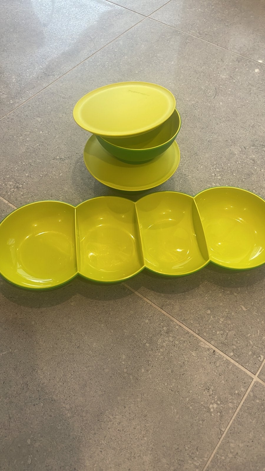 Tupperware allegra  set groen, Enlèvement, Comme neuf, Vert