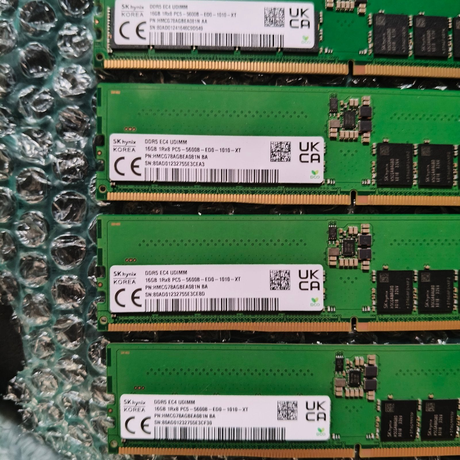 16 GB — 5600 MHz SK Hynix DDR5 RAM-strips (4 beschikbaar), Computers en Software, RAM geheugen, Nieuw, Ophalen of Verzenden, Desktop
