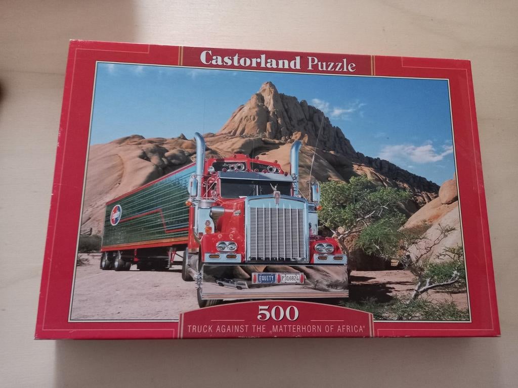 Puzzle Castorland 500 pièces - camion près du Cervin, Enlèvement ou Envoi, 500 à 1500 pièces, Utilisé, Puzzle