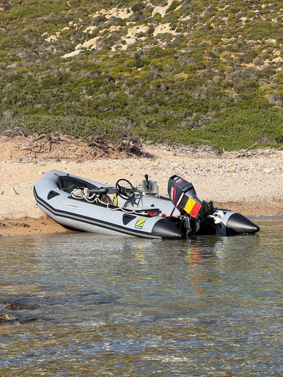 Zodiac Mark II + Yamaha 25 CV Autolube 2T, Sports nautiques & Bateaux, Aluminium, 4 m, 25 ch, Enlèvement