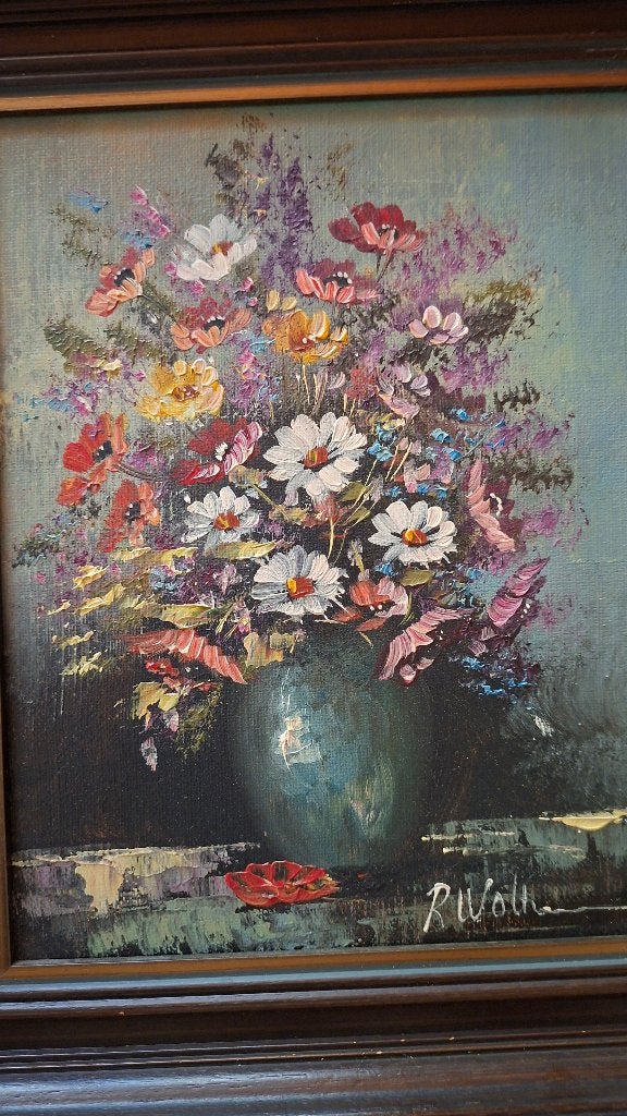 Reinhard Wolth bloemenschilderij, Antiek en Kunst, Kunst | Schilderijen | Klassiek, Verzenden