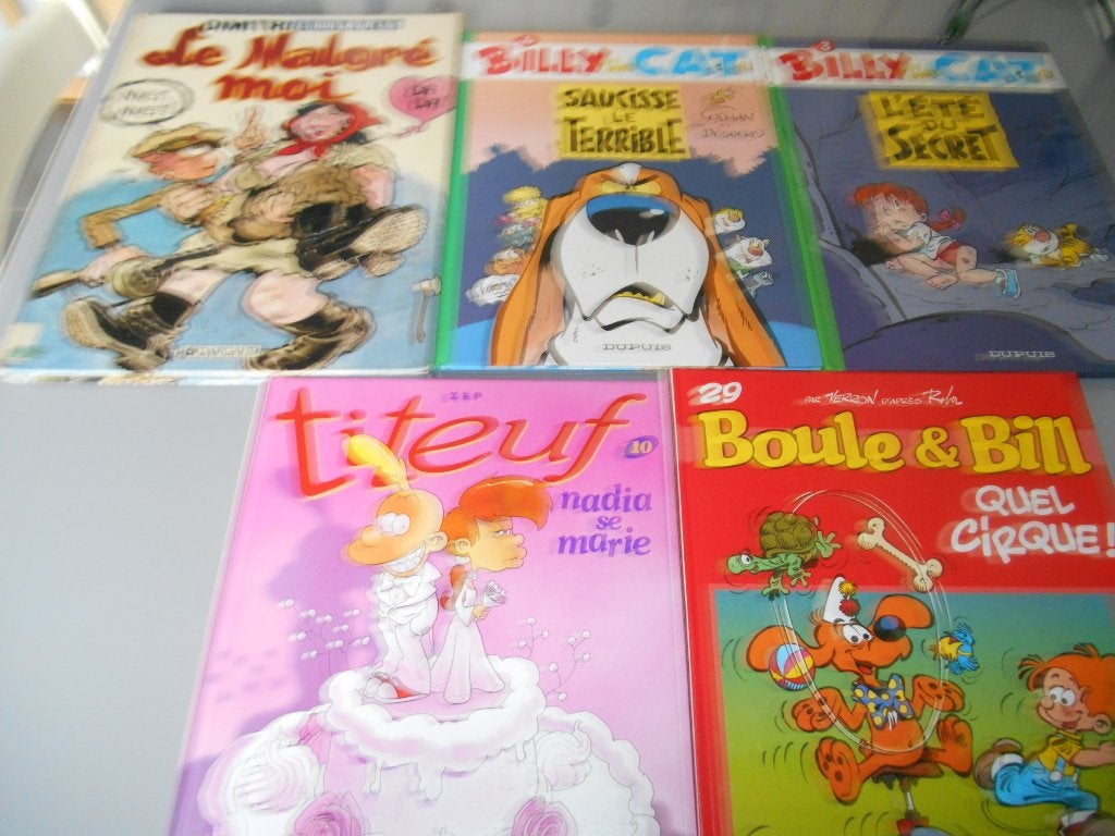 bd divers, titeuf,malgré moi, boule et bill, billy le cat, Plusieurs BD, Enlèvement, Comme neuf