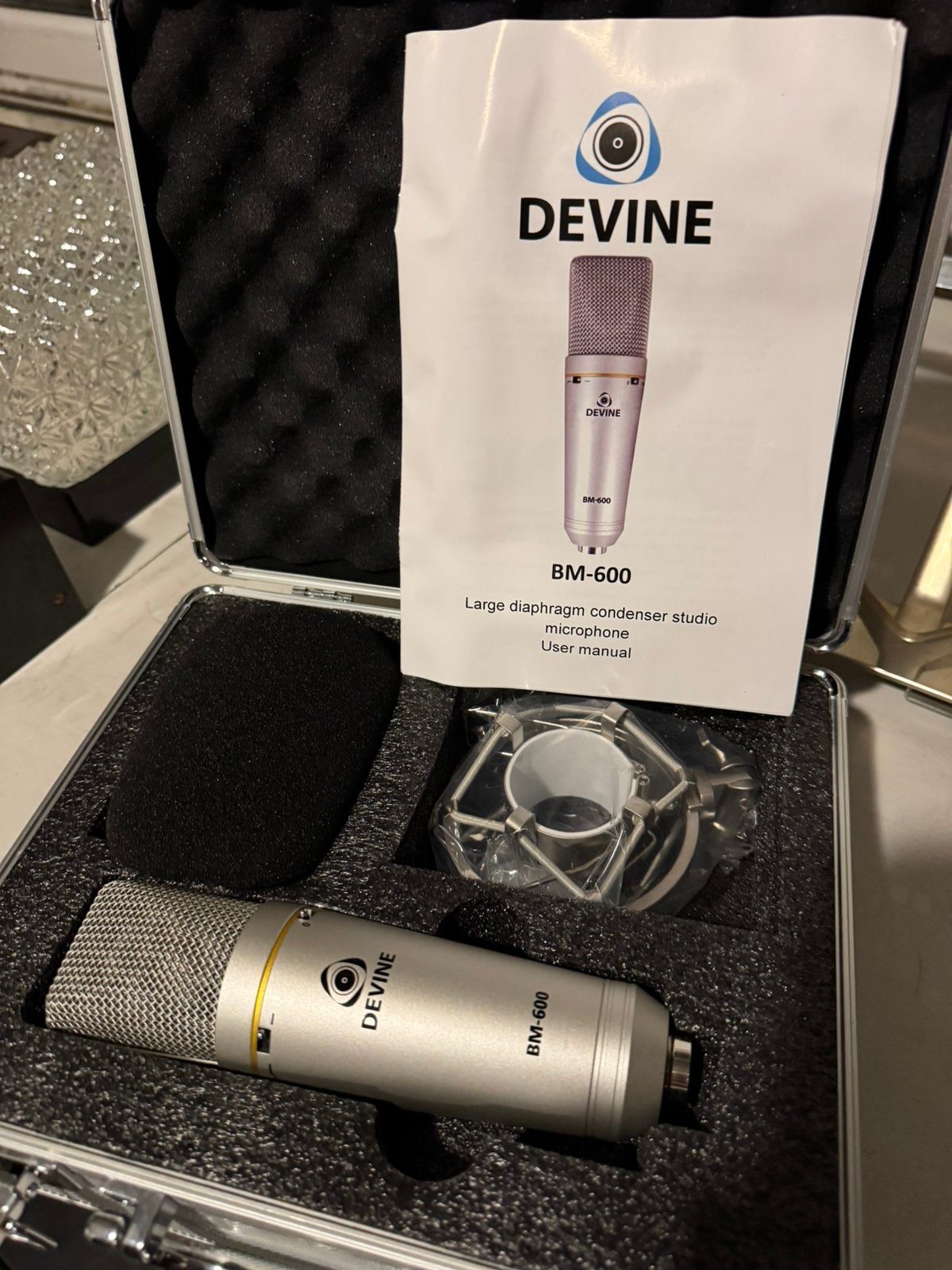 Devine BM-600 condensator studiomicrofoon – met koffer, Enlèvement, Neuf, Micro studio