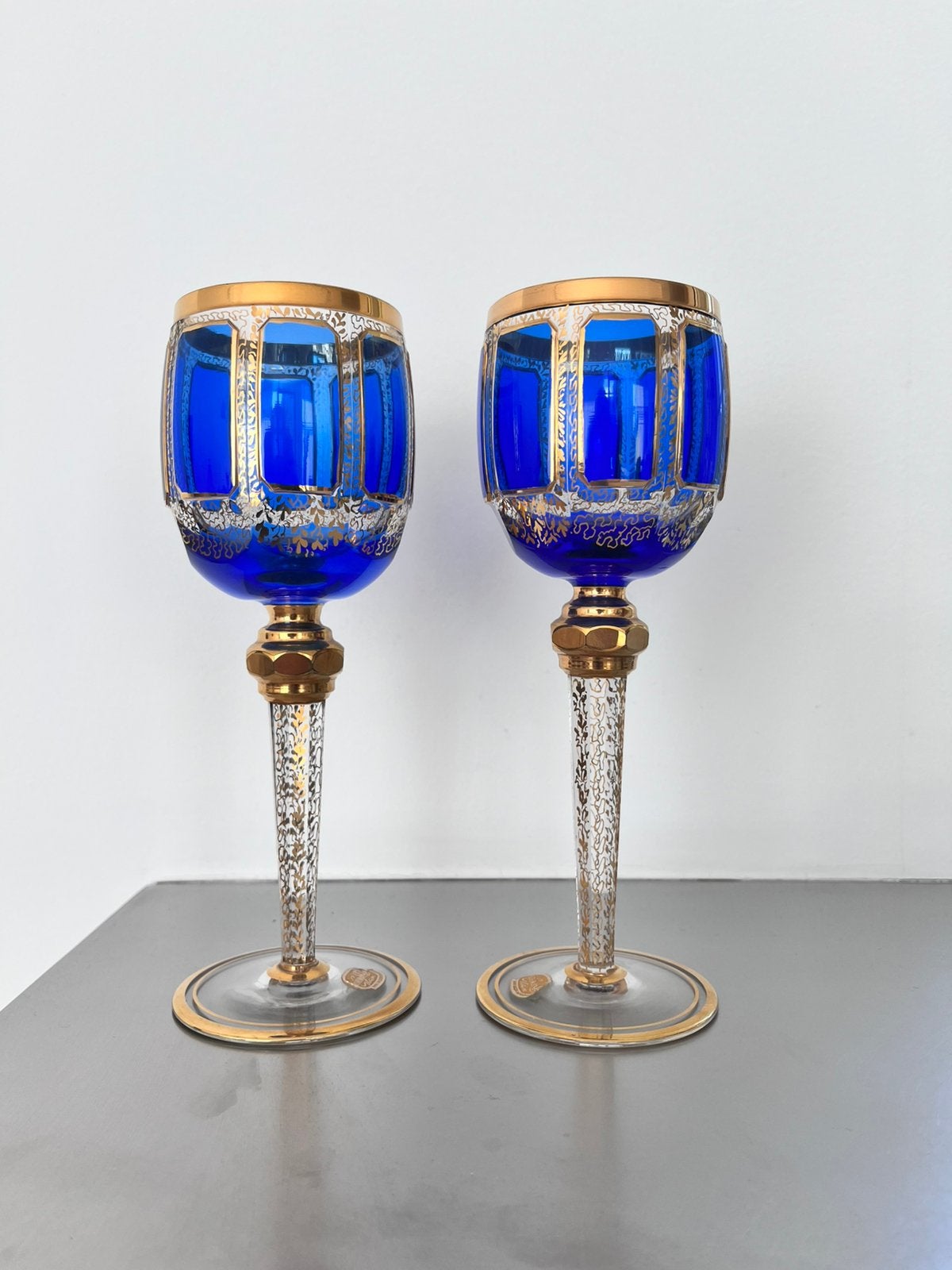Bohemia glass, 2 glazen in perfecte staat, Ophalen