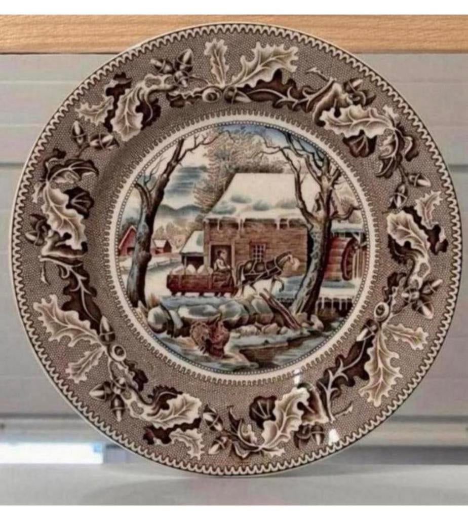 Johnson Brothers Historic America Thanksgiving FROZEN Bord, Antiek en Kunst, Ophalen of Verzenden