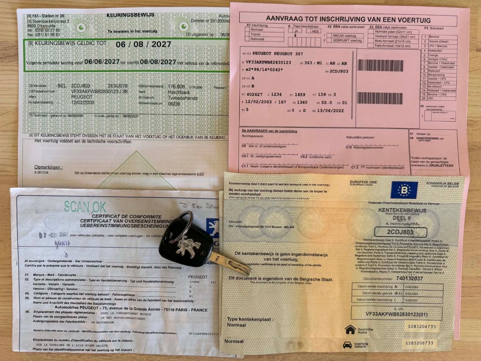zeer mooie Peugeot 307. reeds blanco gekeurd voorverkoop, Auto's, Bedrijf, Handgeschakeld, Stadsauto, 3 deurs
