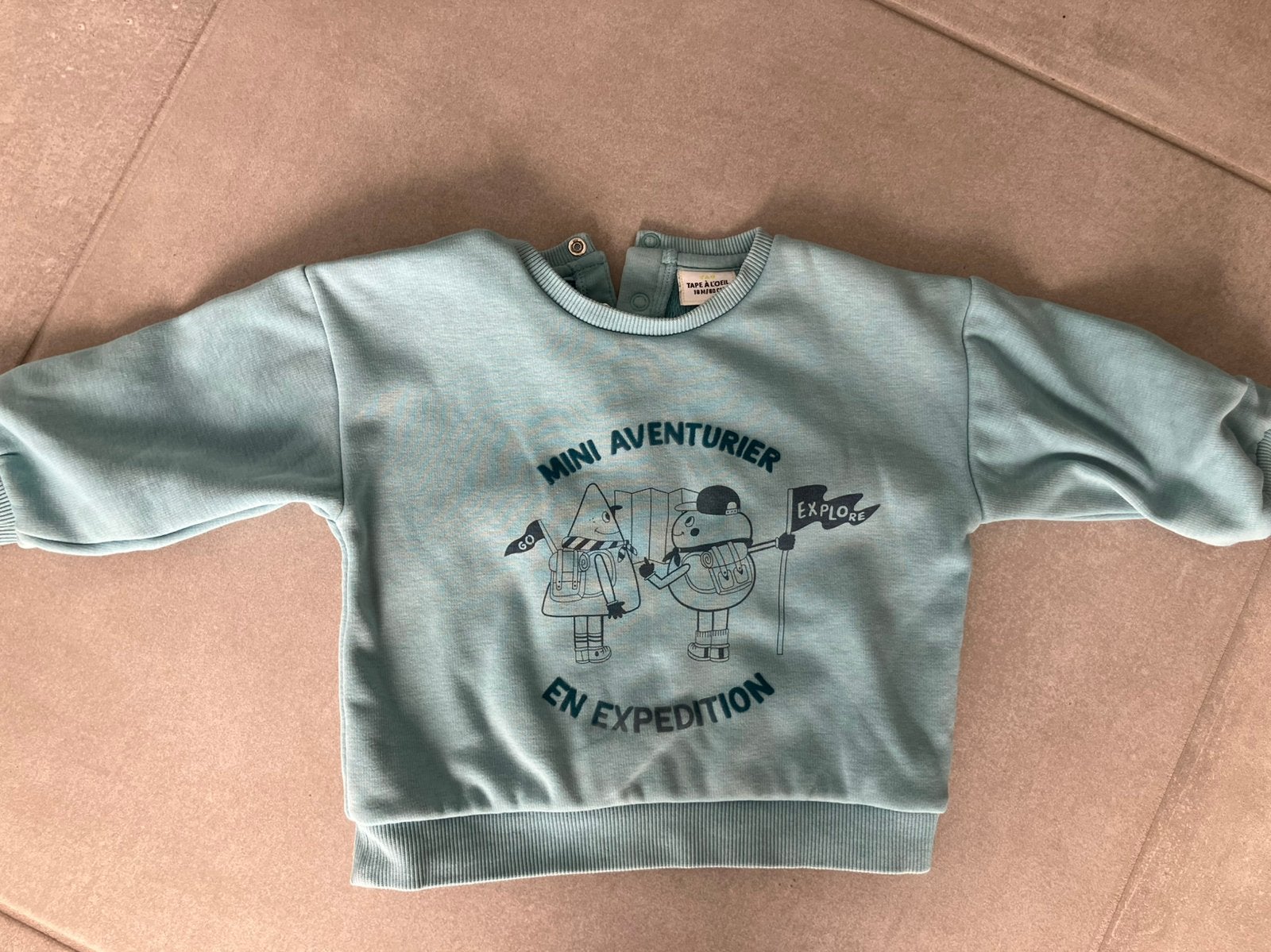Tape à l’oeil blauwe trui met fleece voering maat 18 maanden, Kinderen en Baby's, Babykleding | Maat 86, Ophalen, Zo goed als nieuw