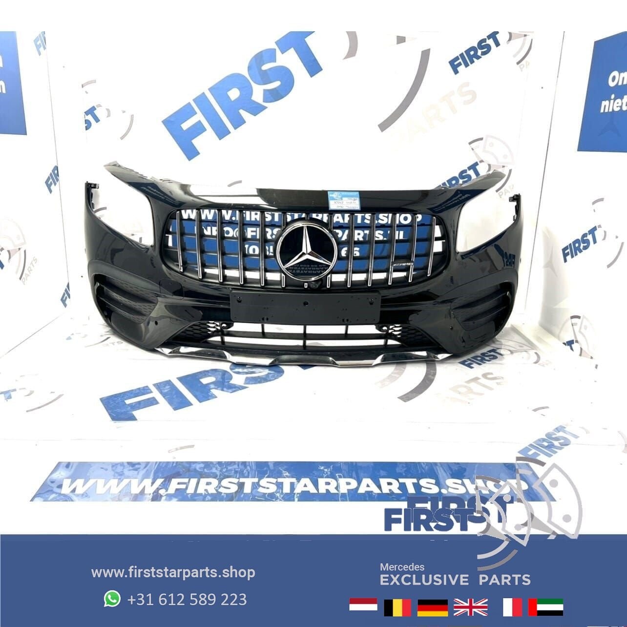 X247 GLB 35 AMG VOORBUMPER W247 GLB35 BUMPER + GT GRIL 247 O, Gebruikt, -, Voor, Ophalen of Verzenden