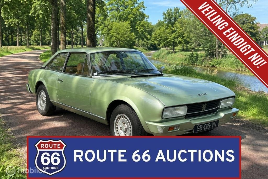 Peugeot 504 Coupe | 1979 | Route 66 Auctions, Auto's, Zwart, Bedrijf, Handgeschakeld, Overige carrosserie