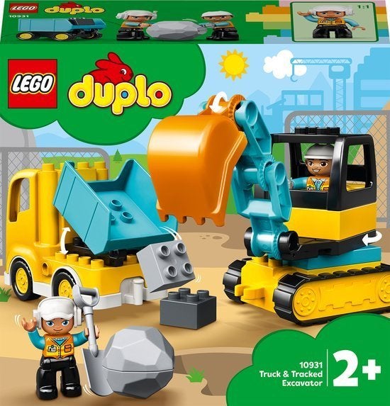 Duplo Truck en graafmachine, Ophalen, Zo goed als nieuw, Compleet, Duplo