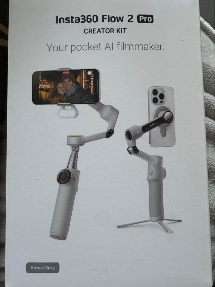 insta360 flow 2 pro creator kit sous garantie, Enlèvement ou Envoi, Comme neuf, Autres marques