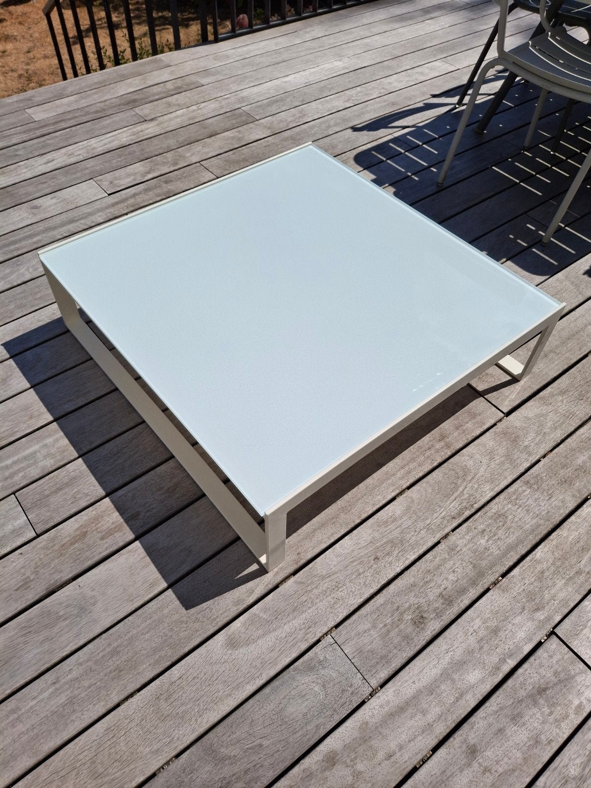 Table basse de salon, 100 à 150 cm, Carré, Verre, Enlèvement