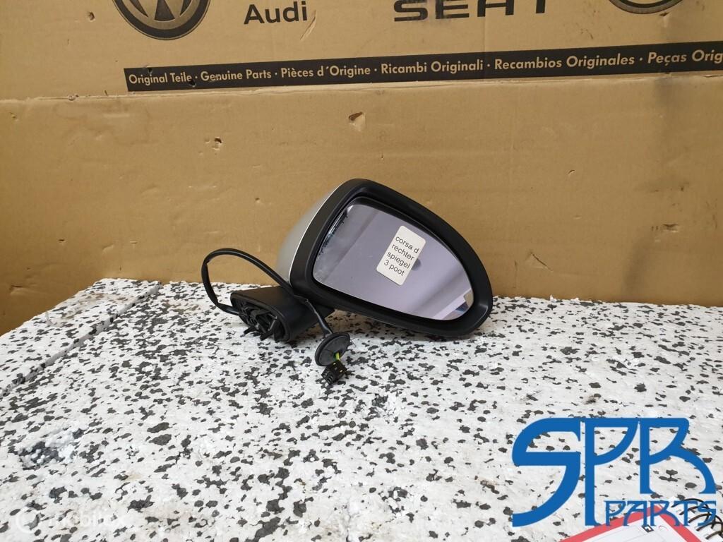 Buitenspiegel RECHTS ZILVER Corsa D ('06-'15) BUITEN SPIEGEL, Auto-onderdelen, Spiegels, Opel, Gebruikt, Ophalen of Verzenden
