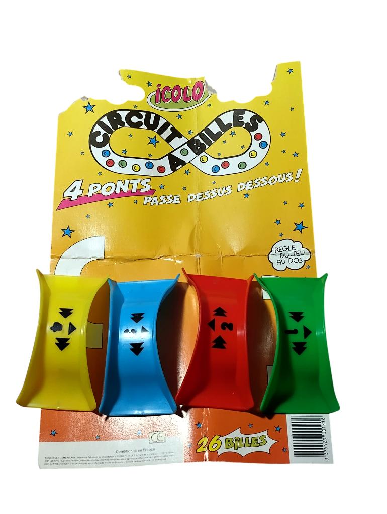 Circuit à billes Icolo 4 ponts (sans billes) vintage 90, Enlèvement