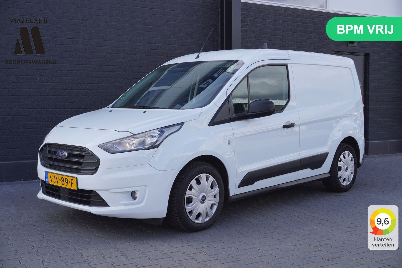 Ford Transit Connect 1.5 EcoBlue 100PK EURO 6 - Airco - Navi, Auto's, Wit, Bedrijf, Onderhoudsboekje, Te koop