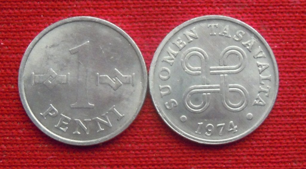10 x 1 penny 1974, Ophalen of Verzenden