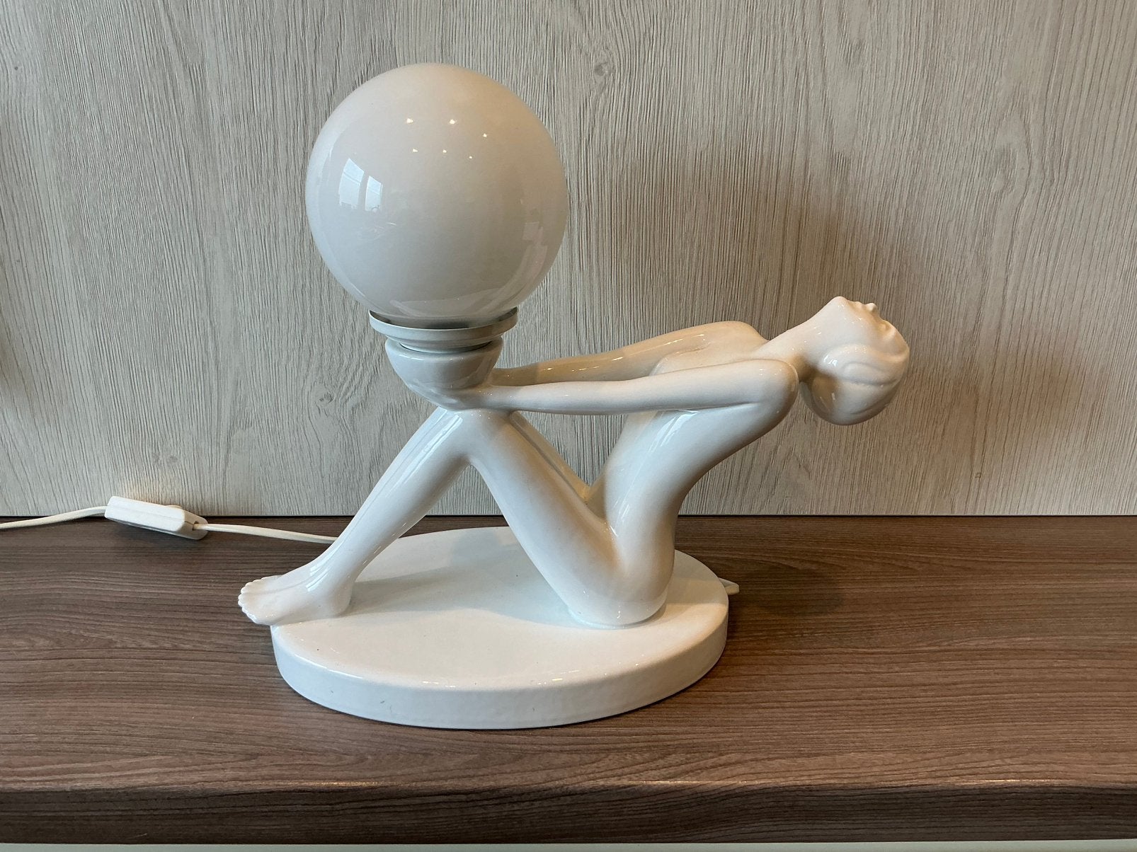 Vintage keramiek lamp dame naakt, Antiek en Kunst, Ophalen
