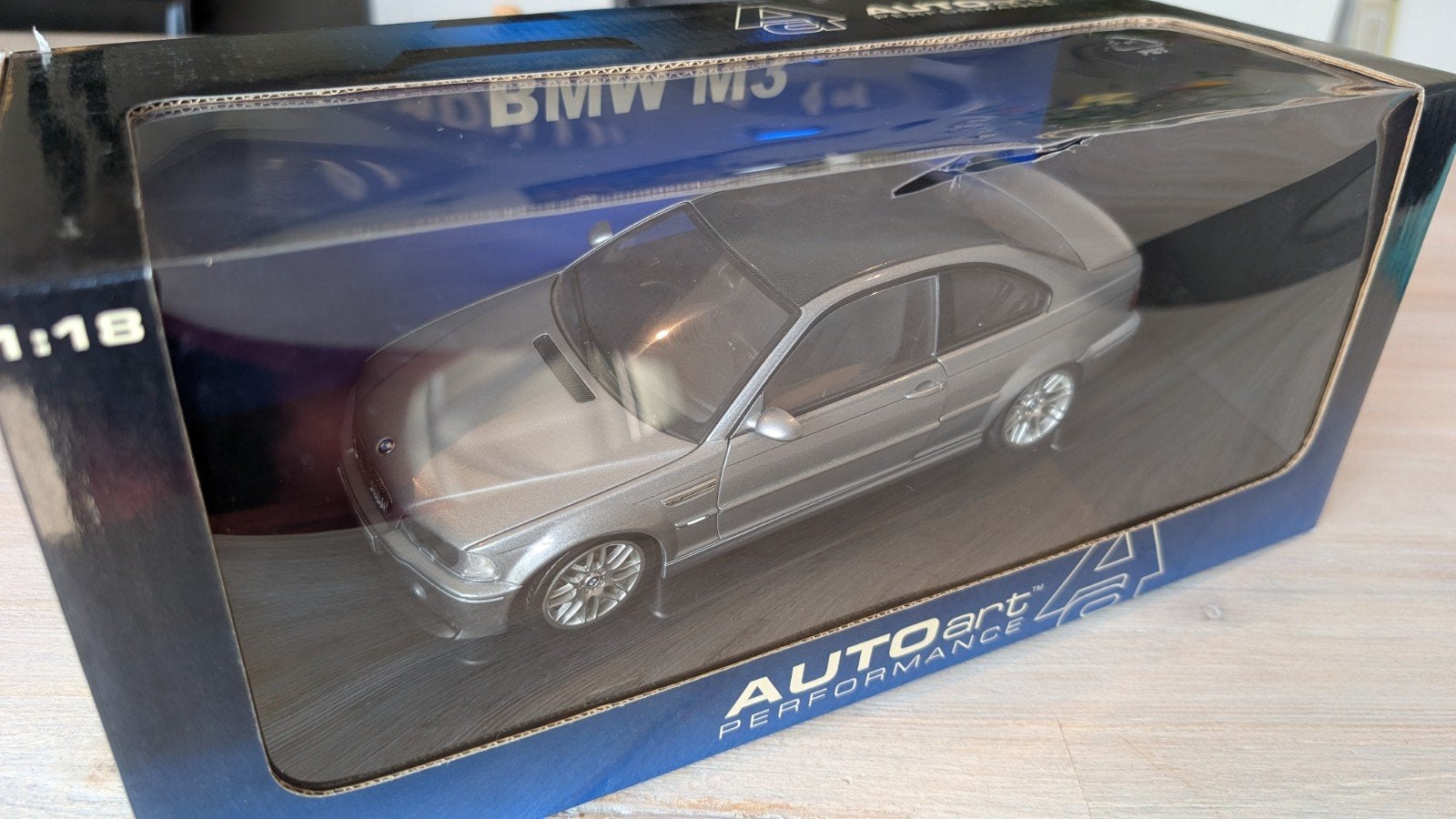 AUTOart 70661 BMW E46 M3 CSL 1/18, Ophalen of Verzenden, Zo goed als nieuw, Auto, Autoart