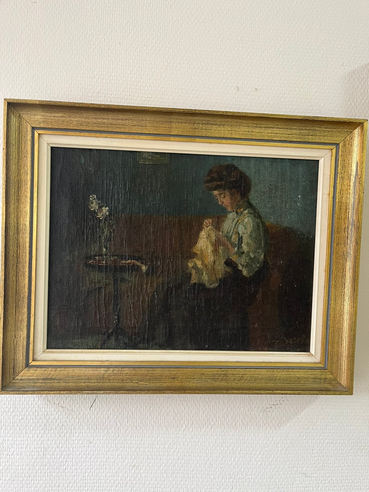 ancien tableau, Antiquités & Art, Enlèvement, Signé