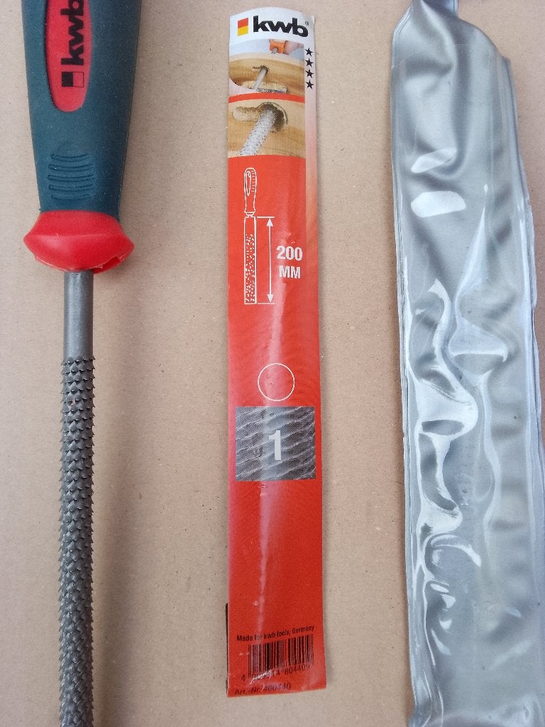 Nieuwe ronde houtrasp met soft grip handvat, Doe-het-zelf en Bouw, Ophalen of Verzenden, Nieuw, Vijl/Rasp, Overige merken