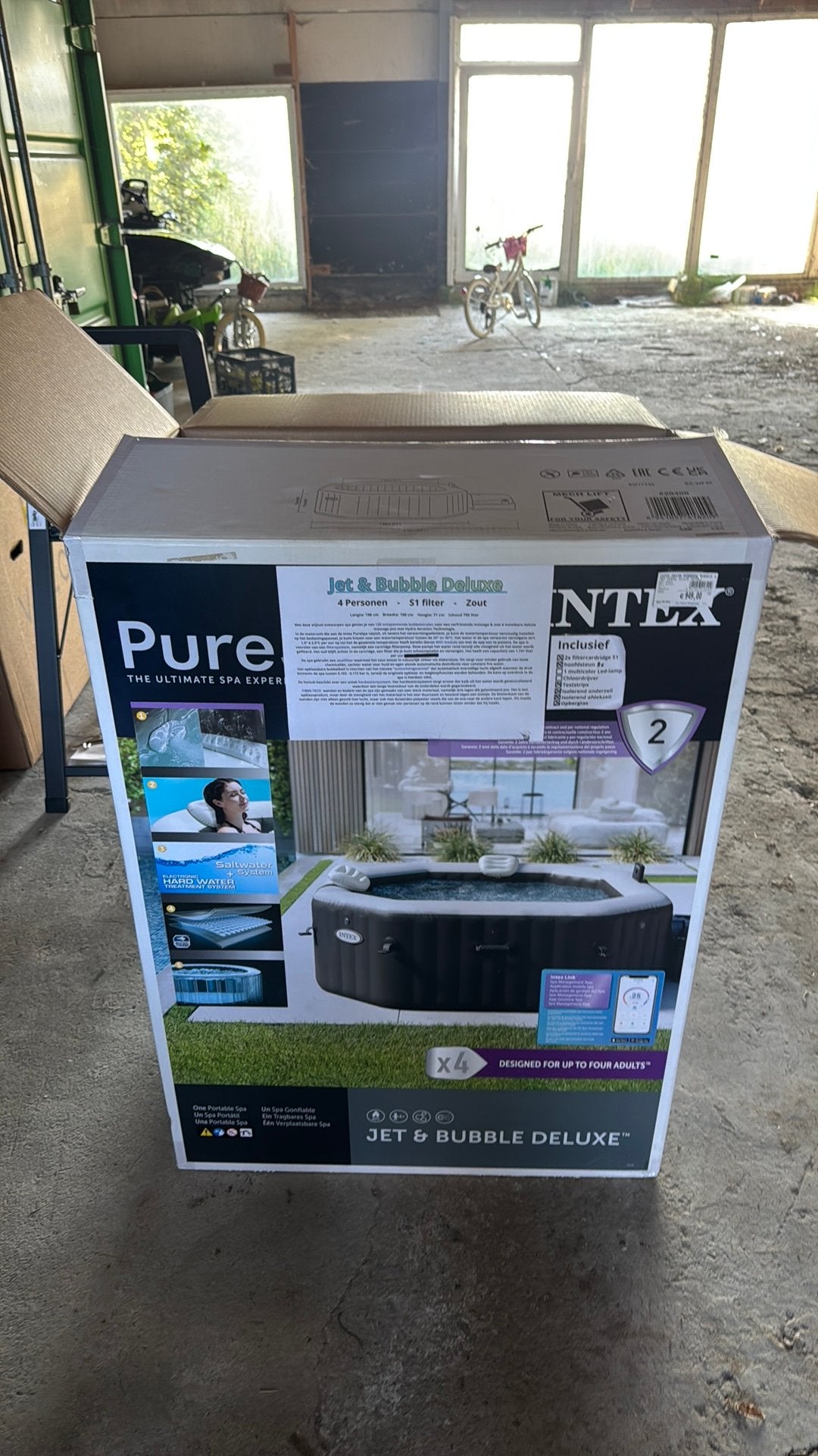 Te koop: Intex PureSpa Jet & Bubble Deluxe – 4 p (NIEUW), Jardin & Terrasse, Bains à remous et Spas, Enlèvement, Neuf