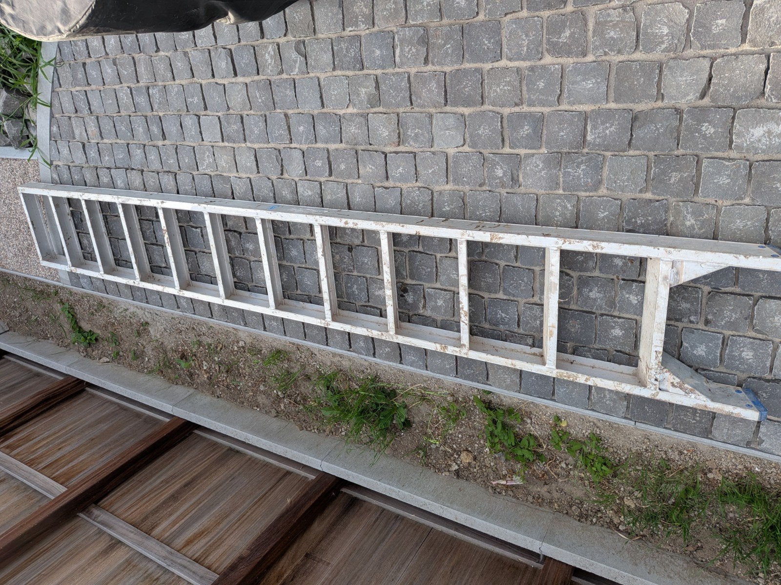 Aluminium ladder met brede treden, Ophalen, Gebruikt, Ladder, 2 tot 4 meter