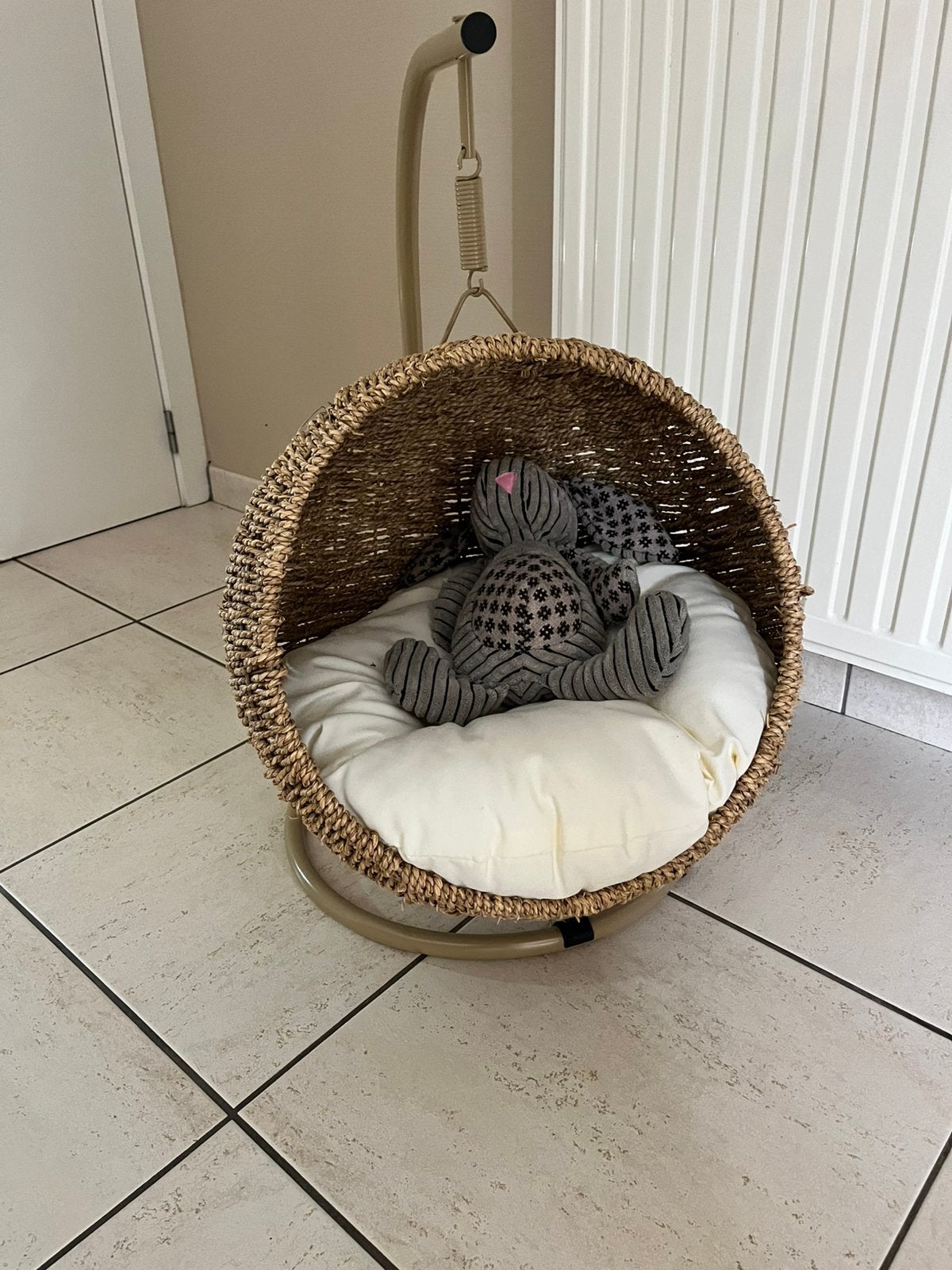 Kattenhangstoel met standaard + kussen (NIEUW), Enlèvement, Neuf