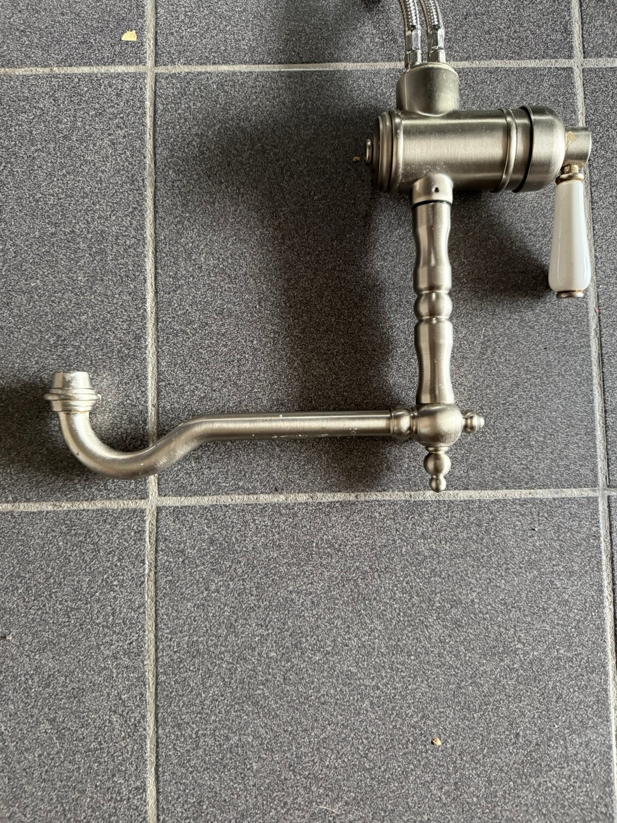 ( keuken )kraan rustiek metalgun kleur, Ophalen of Verzenden, Gebruikt, Inox, Kraan