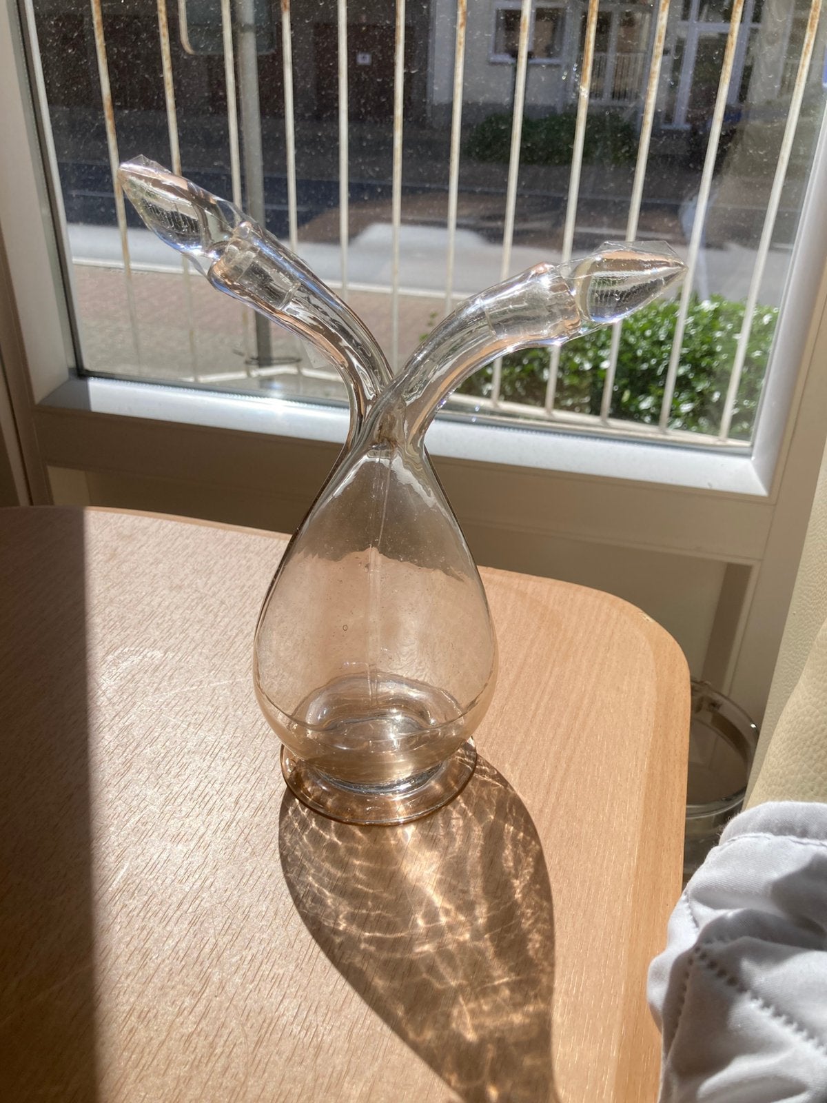 Carafe à huile et vinaigre vintage française à double bec, Antiquités & Art, Enlèvement ou Envoi