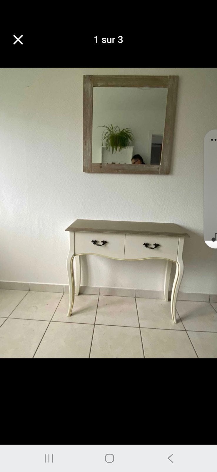 Table d'appoint + miroir, Maison & Meubles, Enlèvement