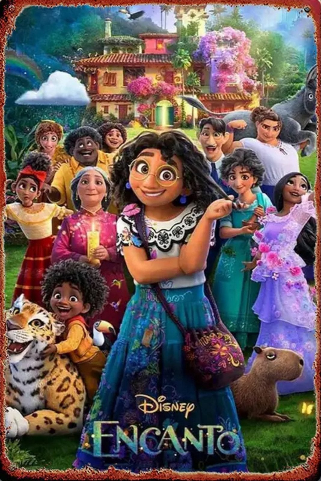Panneau en métal Disney Encanto - mancave rétro vintage, Enlèvement ou Envoi, Autres personnages, Neuf, Image ou Affiche