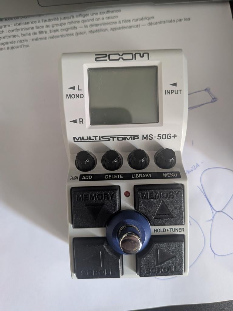 Zoom Ms 50 g+ multi effect, Musique & Instruments, Enlèvement ou Envoi