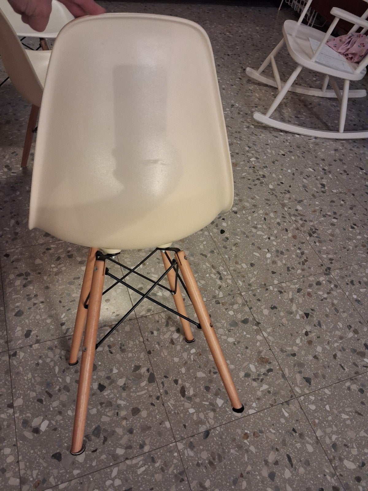 6 kuipstoelen, Ophalen, Gebruikt, Wit
