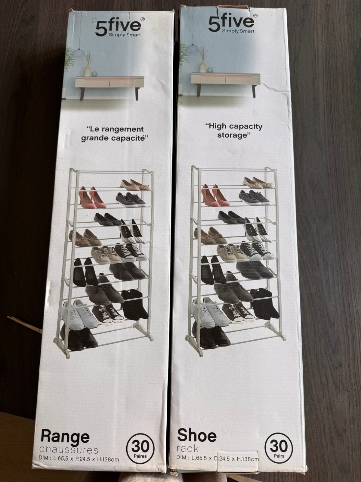 Schoenenrekjes 5five NOG NIEUW IN DOOS 2x30 schoenen, Ophalen, Nieuw