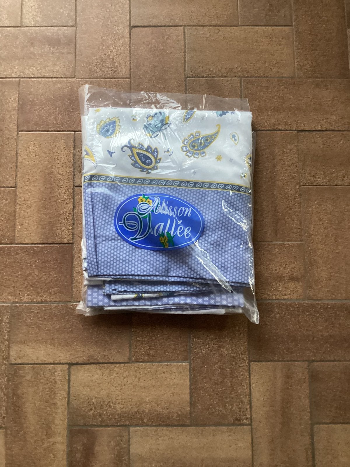 Drap de lit, 2 personnes, taies d'oreiller + protège-matelas, Enlèvement, Polyester, Bleu