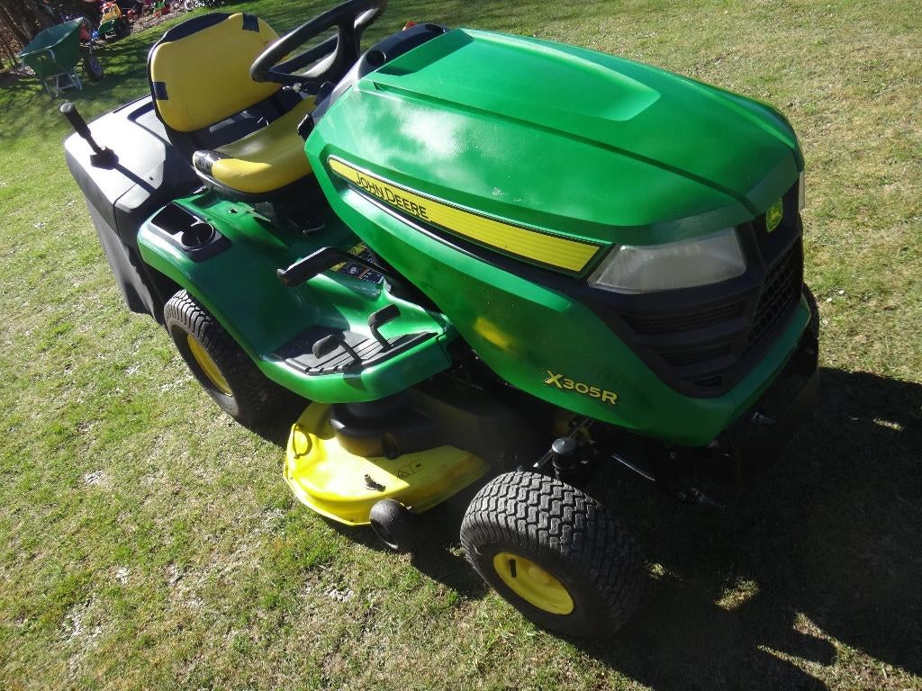 John Deere tractormaaier, Tuin en Terras, Zitmaaiers, Gebruikt, 90 tot 120 cm, Elektrische starter, Opvangbak, Ophalen