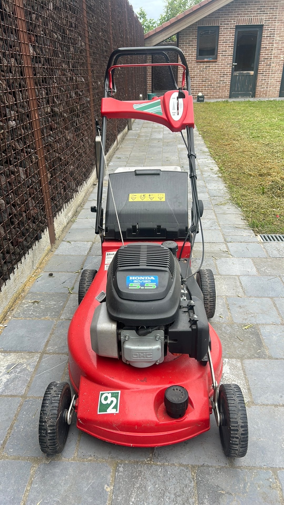 Grasmachine honda gvc 160. 5,5, Ophalen, Cirkelmaaier, Gebruikt, Opvangbak