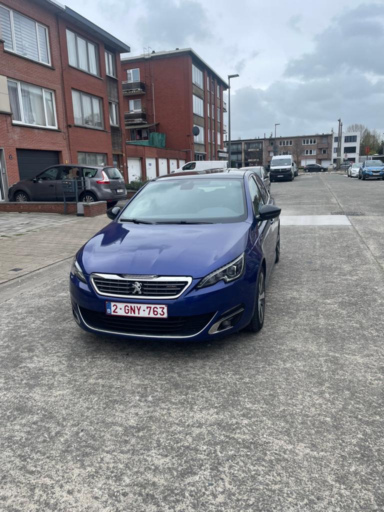 Peugoet 308 GT line, Auto's, Peugeot, Voorwielaandrijving, Blauw, 1198 cc, Leder