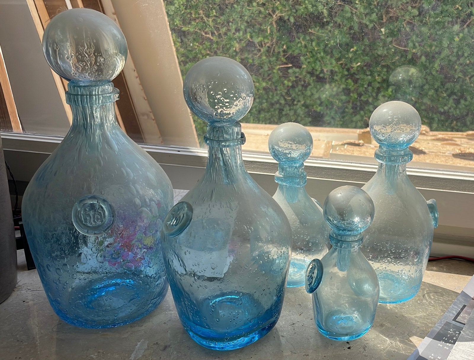 Carafes Biot avec bouchons, Enlèvement, Comme neuf, Verre
