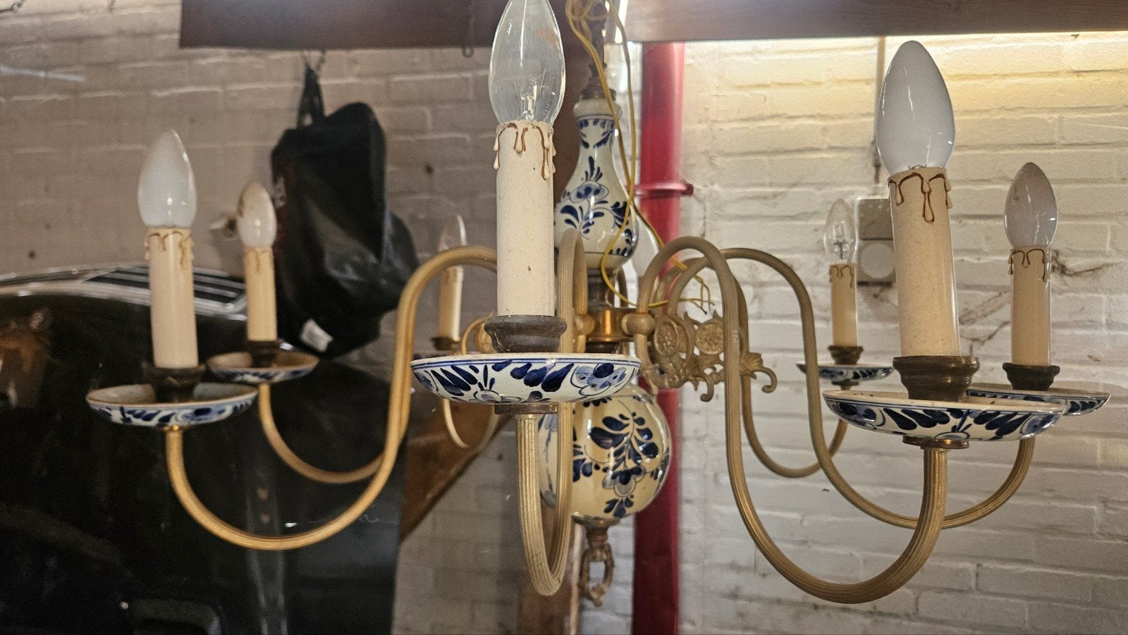 Oude luster, Antiek en Kunst, Antiek | Verlichting, Ophalen of Verzenden