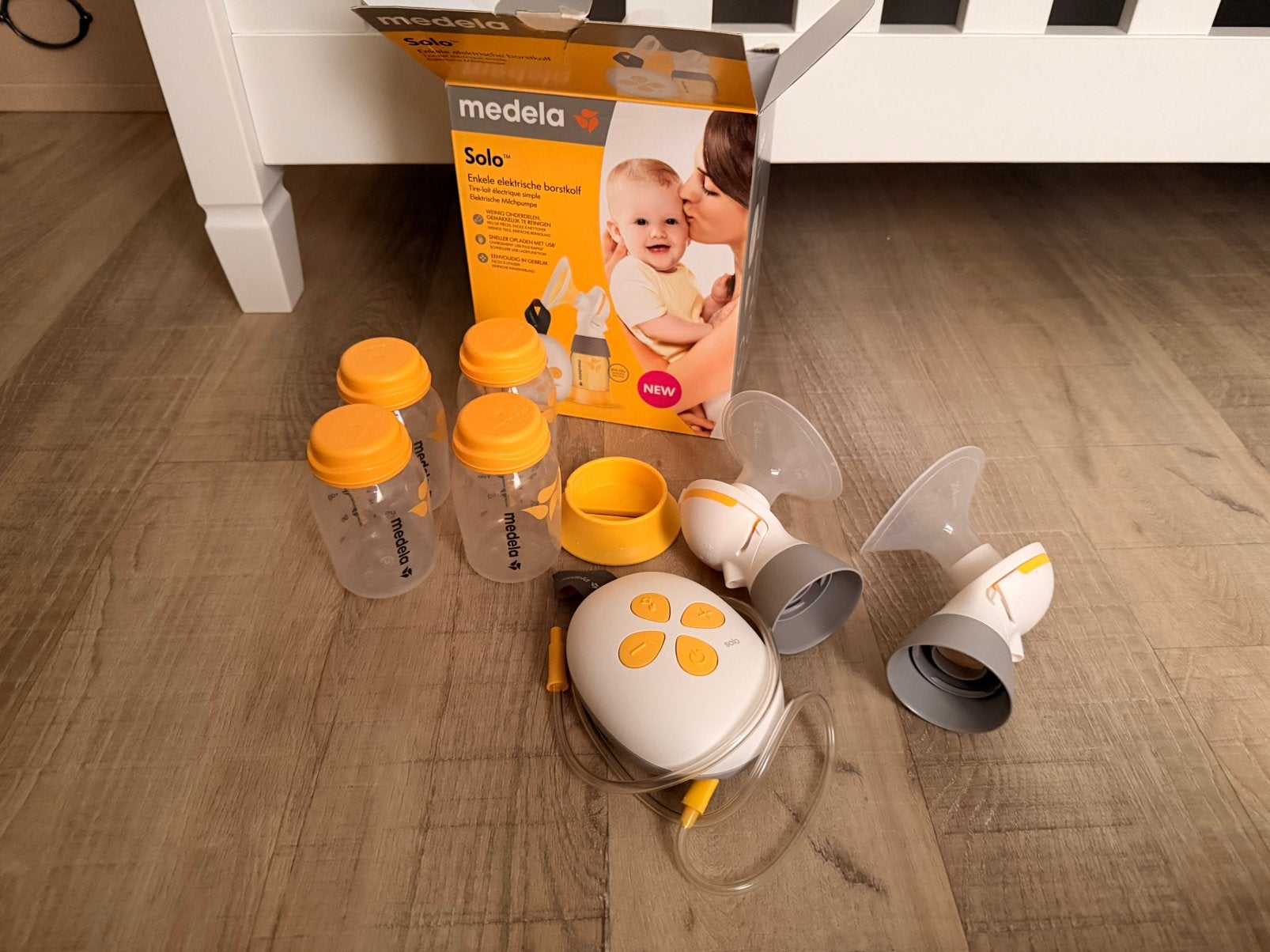 Elektrisch solo borstkolf Medela, Kinderen en Baby's, Ophalen, Zo goed als nieuw, Borstkolf, Medela