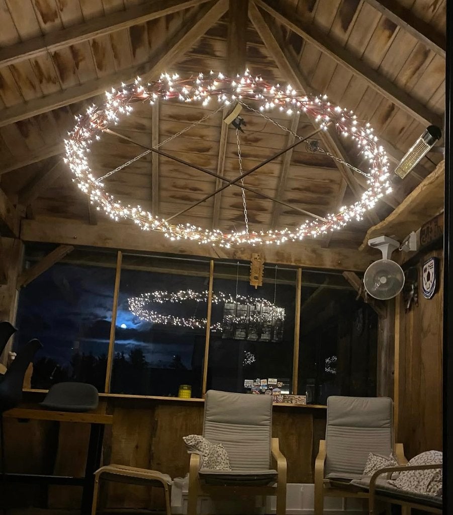 grote luster 1,80 diameter, Tuin en Terras, Ophalen, Zo goed als nieuw