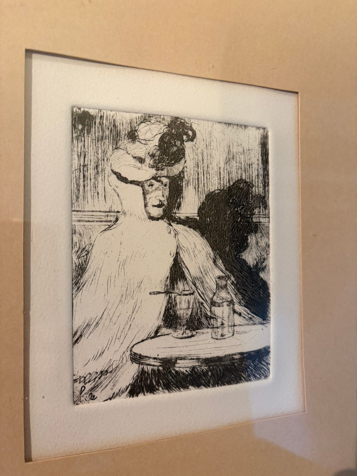 Henri Evenepoel tekening, Ophalen, Tekening