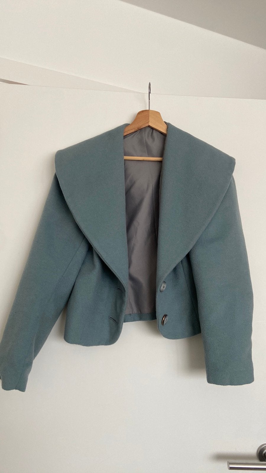 Kort blauw vintage jasje, Kleding | Dames, Ophalen, Zo goed als nieuw, Blauw, Jasje