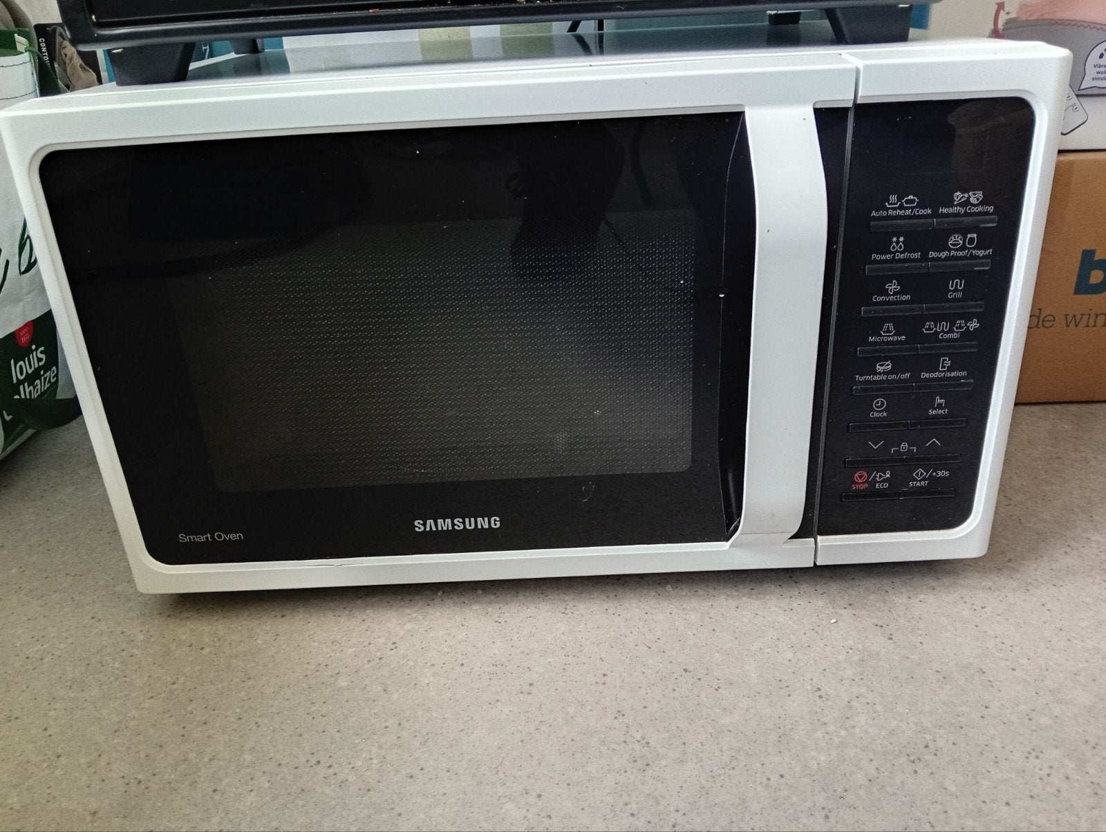 Samsung smartoven (Microgolf + heteluchtoven + grill functie, Ophalen of Verzenden, Zo goed als nieuw, Draaiplateau, Combi-microgolfoven