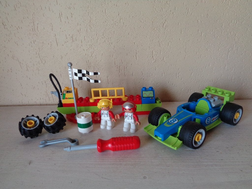 LEGO Duplo Raceteam - 6143, Gebruikt, Ophalen of Verzenden, Duplo, Complete set