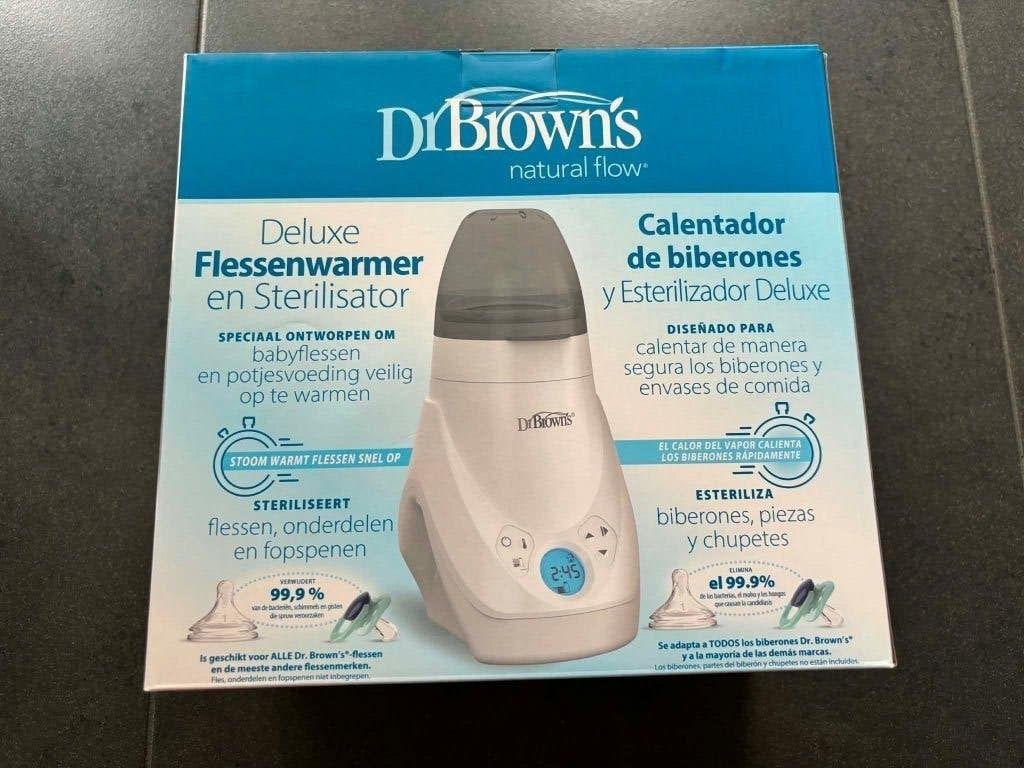 Dr Brown's Deluxe flessenwarmer en sterilisator, Kinderen en Baby's, Ophalen of Verzenden, Nieuw, Sterilisator, Dr. Brown's