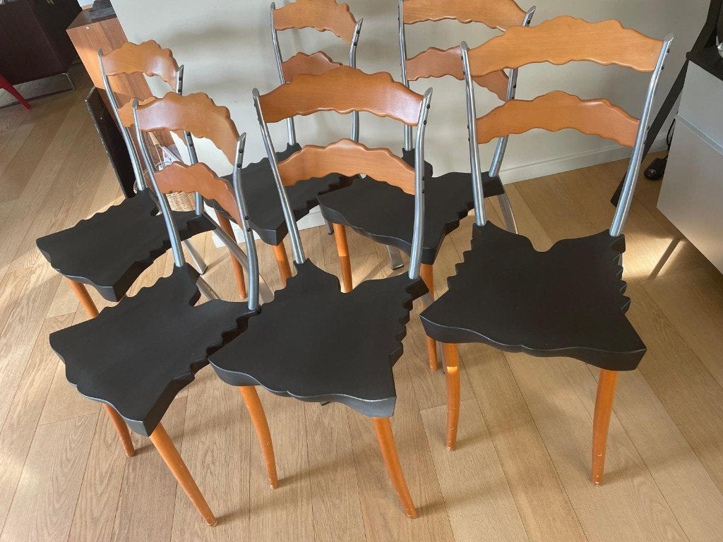 Zes Vitra Stoelen, Borek Sipek, Sedlak, Ophalen, Gebruikt, Overige kleuren, Avant-garde, expressief, contrastrijk, eigenzinnig